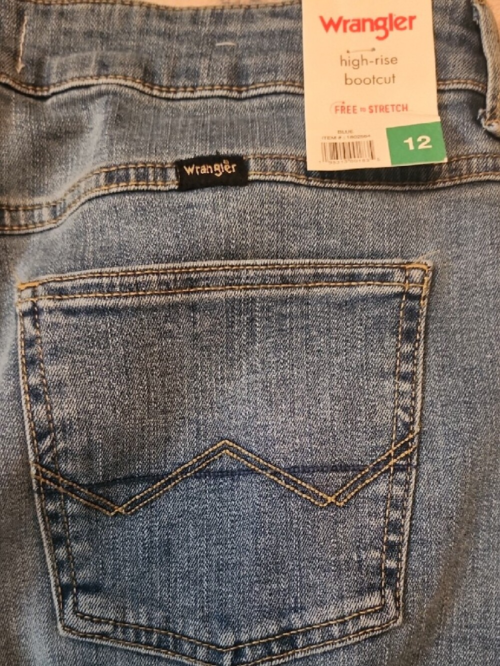 New Wrangler Women's Size 12 Blue Jeans High-rise Bootcut NWT - Picture 5 of 5